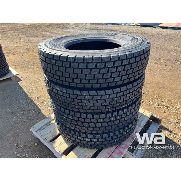 (4) Grizzly 11R22.5-16PR Truck Tires