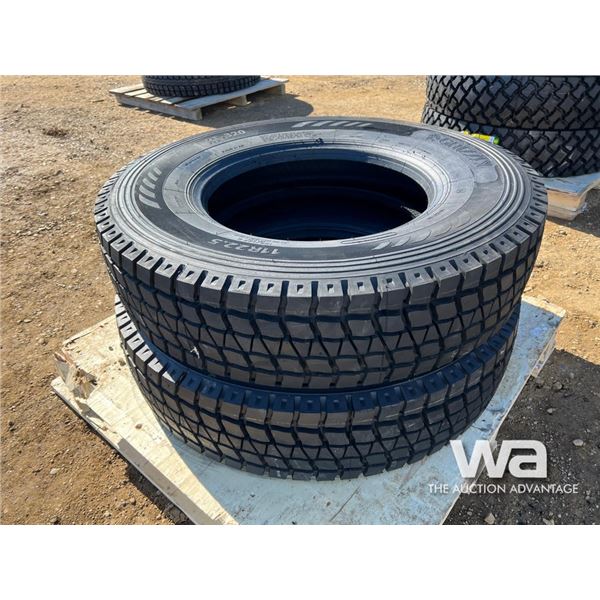 (2) Grizzly 11R22.5-16PR Truck Tires