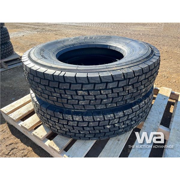 (2) Grizzly 11R22.5-16PR Truck Tires