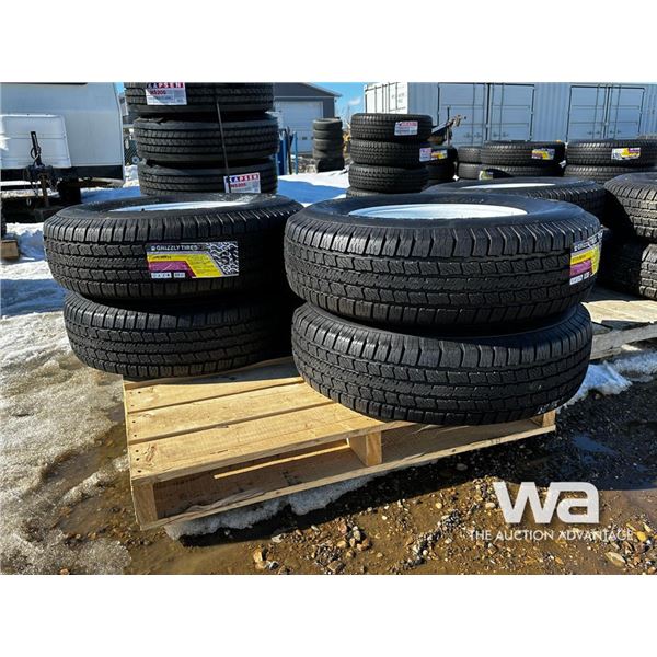 (4) Grizzly ST235/80R16 Trailer Tires & Rims