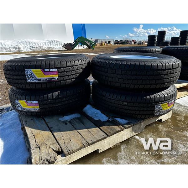 (4) Grizzly ST235/80R16 Trailer Tires & Rims