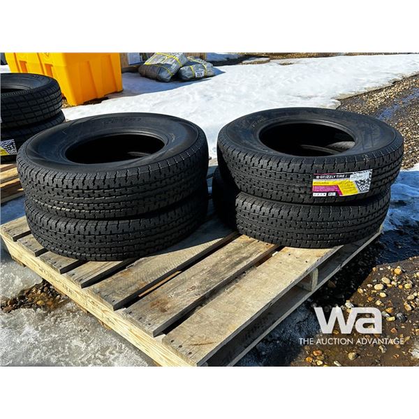(4) Grizzly ST235/80R16 Trailer Tires