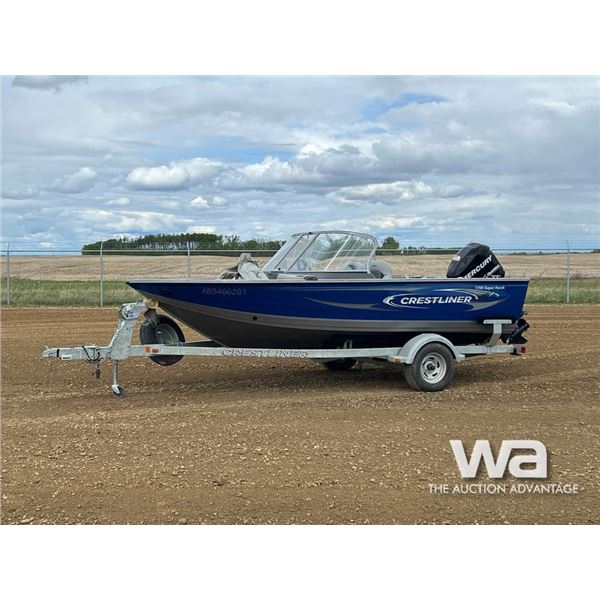 2012 CRESTLINE SUPERHAWK 17 FT. FISHING BOAT