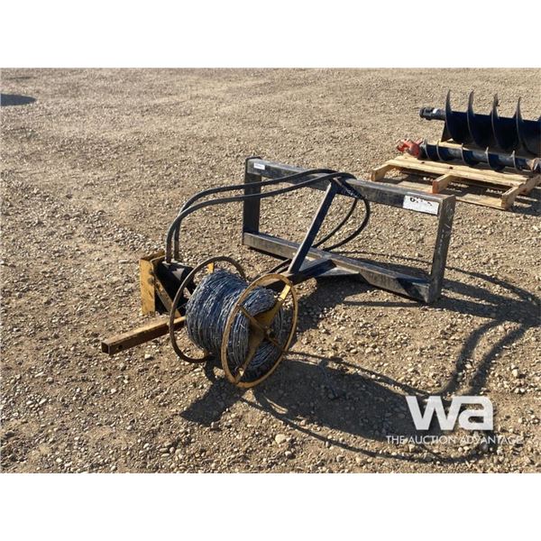 BARBED WIRE REEL FOR SKID STEER