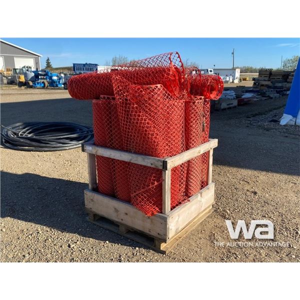 (13) ROLLS OF ORANGE SNOW FENCE