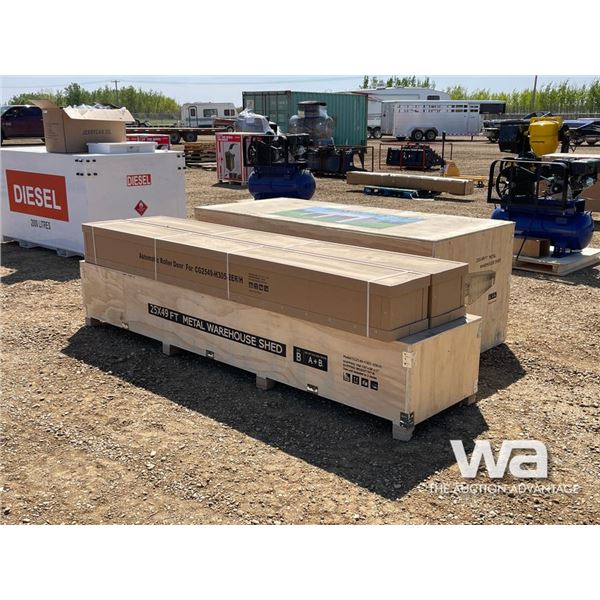 25 X 49 FT. METAL WAREHOUSE SHED AND GARAGE DOOR