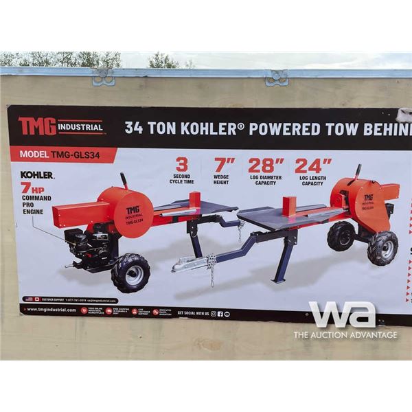 TMG 34 TON TOW BEHIND LOG SPLITTER