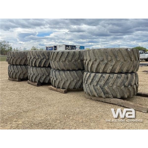 (8) 800/70R38 TIRES & RIMS