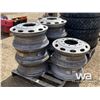 Image 6 : (8) 11R22/5 TIRES (8) 10 BOLT RIMS