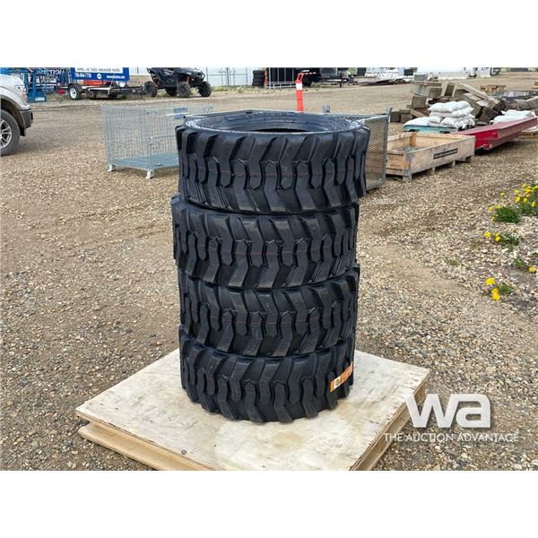 (4) 12-16.5 NHS WRANGLER SKID STEER TIRES