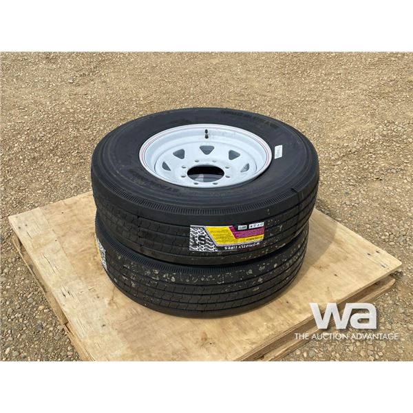 (2) ST235/80R16 GRIZZLY TIRES & RIMS
