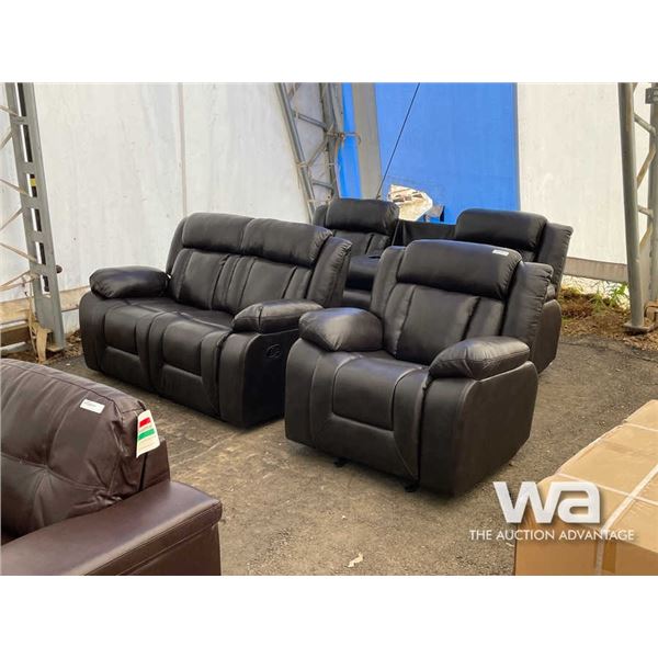 (3) PCS. RECLINING SOFA WITH LOVESEAT AND CHAIR