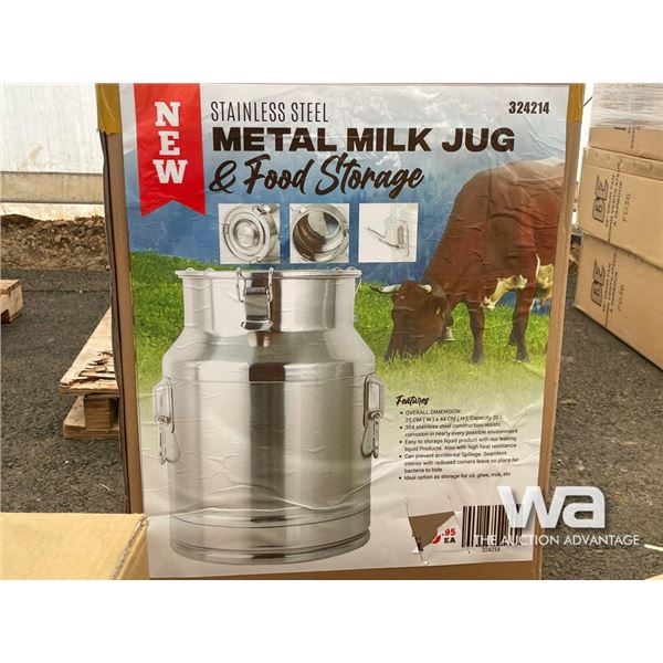 METAL MILK JUG & FOOD STORAGE