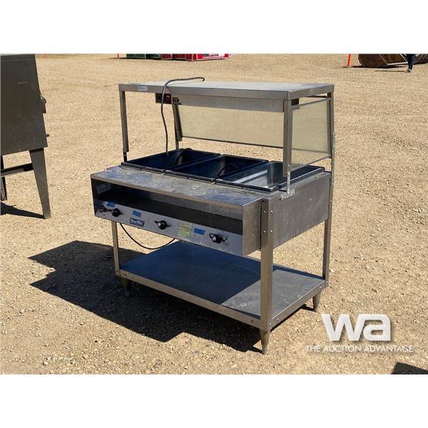 3 SLOT COMMERCIAL STEAM TABLE