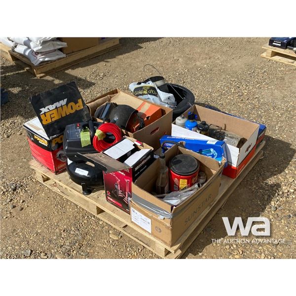 ANGLE GRINDER, GREASE GUN, AIR COMPRESSOR