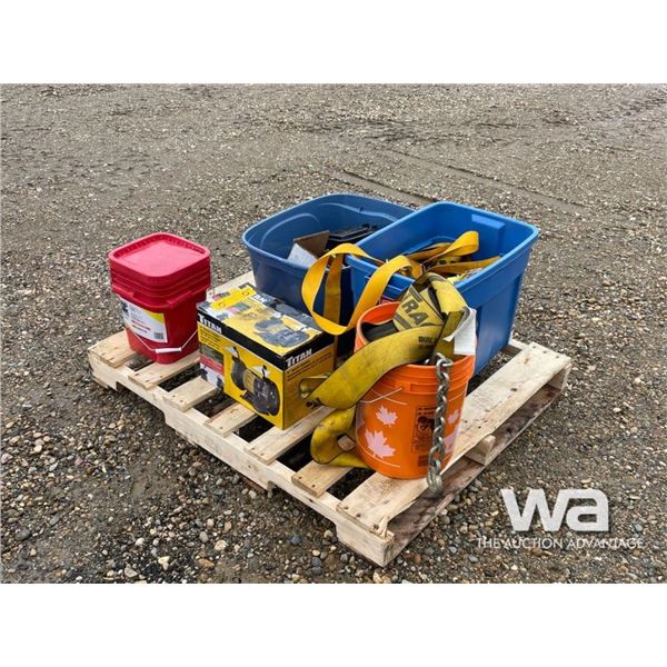 SHOP HEATER,BENCH GRINDER, LOAD STRAPS