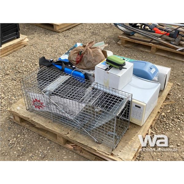 ANIMAL TRAP, CEILING FAN, TENT, MICROWAVE