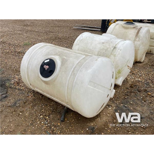 (2) 150 GAL WHITE POLY TANKS