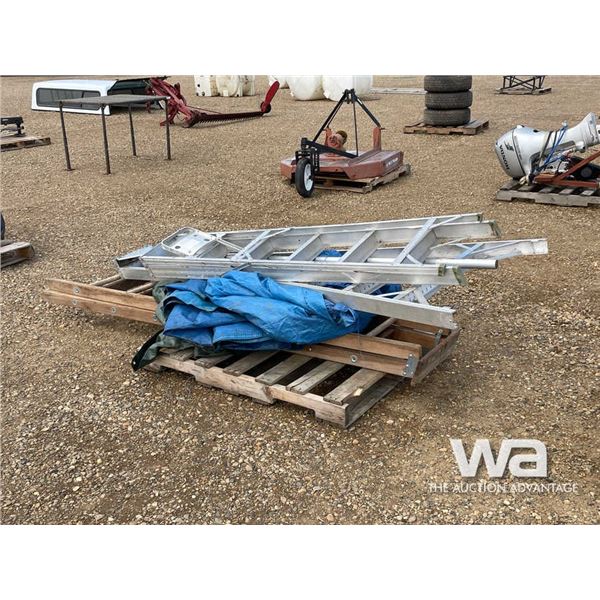 (2) ALUMINUM STEP LADDERS & TARPS