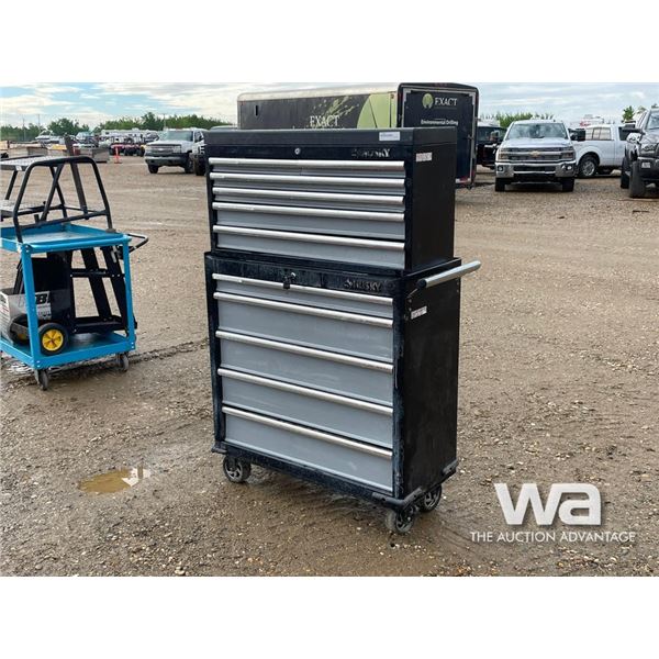 (11) DRAWER HUSKY STEEL TOOL CABINET