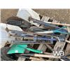 Image 5 : QTY. OF VARIOUS SHOVELS, (2) STEEL STANDS