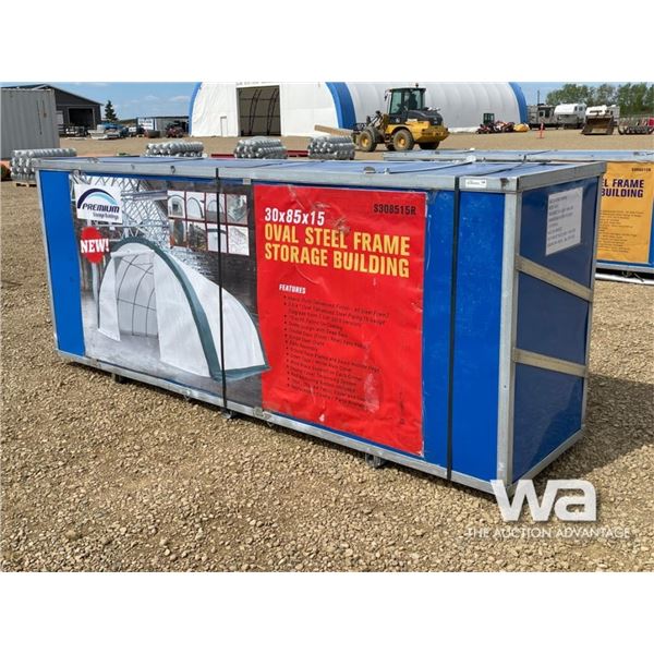 OVAL STEEL FRAME STORAGE BUILDING