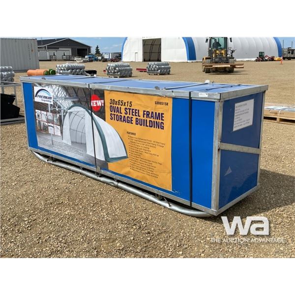 OVAL STEEL FRAME STORAGE BUILDING