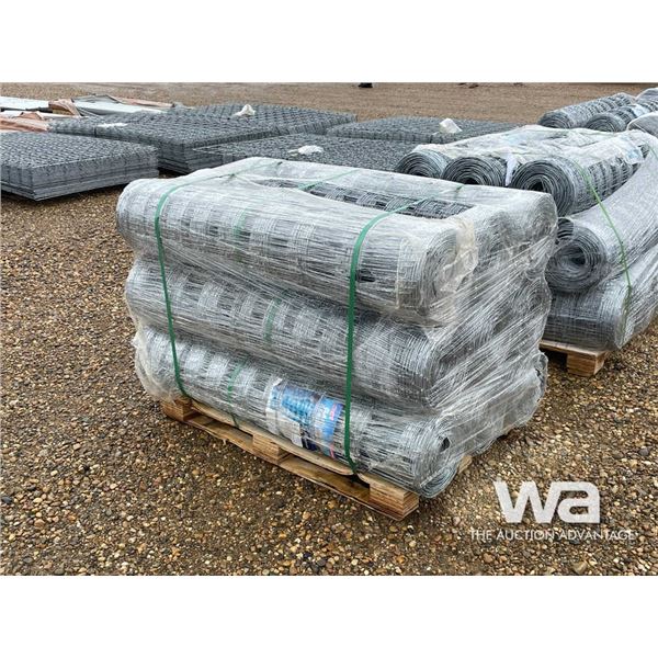(9) ROLLS GALVANIZED FIELD FENCE