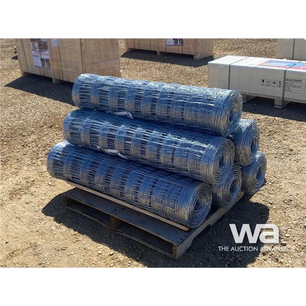 (6) ROLLS OF GALVANIZED FIELD FENCING