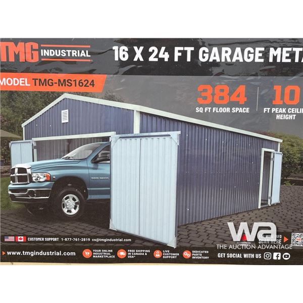 TMG 16 X 24 FT. METAL GARAGE SHED