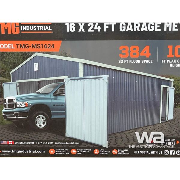 TMG 16 X 24 FT. METAL GARAGE SHED