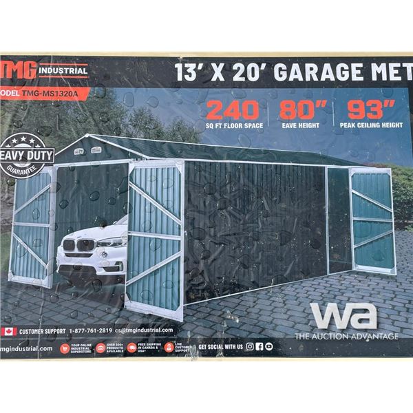 TMG 13 X 20 FT. GARAGE METAL SHED