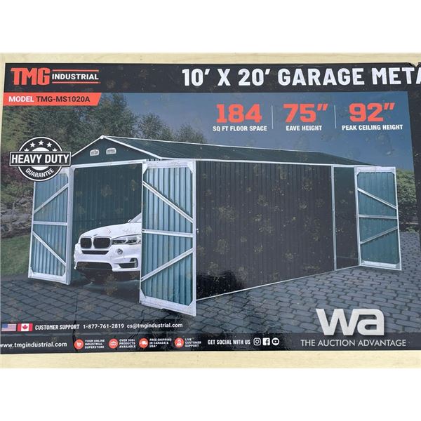 TMG 10 X 20 FT. GARAGE METAL SHED