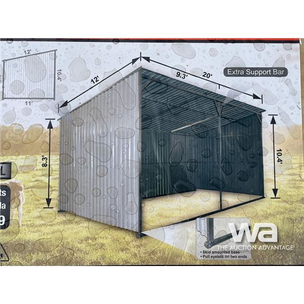 TMG 12 X 20 FT. LIVESTOCK METAL SHED