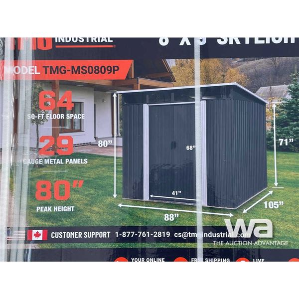 TMG 8 X 9 FT. SKYLIGHT METAL PENT SHED