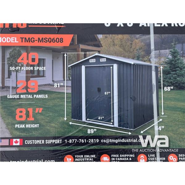 TMG 6 X 8 FT. APEX ROOF METAL SHED