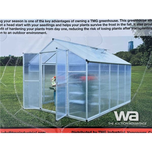 TMG 8 X 10 FT. ALUMINUM FRAME GREENHOUSE