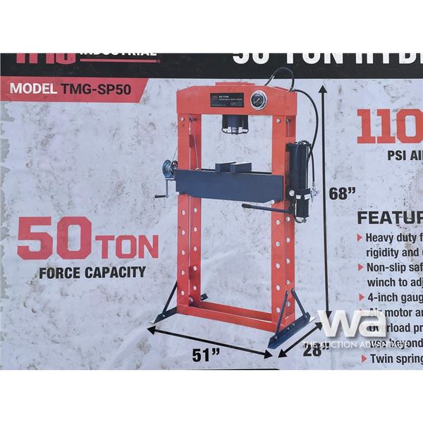 TMG 50 TON HYDRAULIC SHOP PRESS