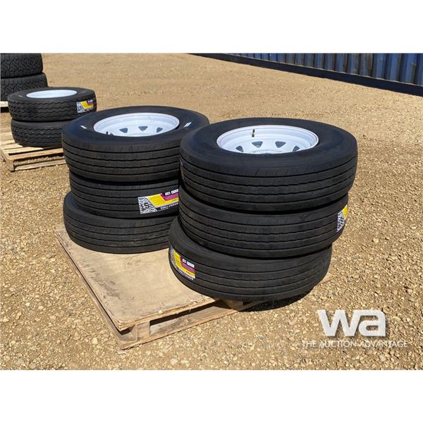 (6) ST235/80R16 GRIZZLY TIRES & RIMS
