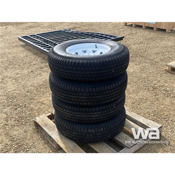 (4) ST235/85R16 GRIZZLY TIRES & RIMS