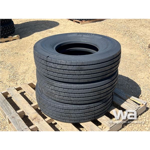 (3) ST235/85R16 GRIZZLY TIRES