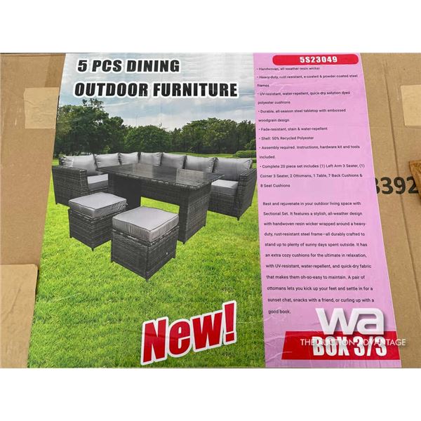 (5) PCS. OUTDOOR DINING FURNITURE