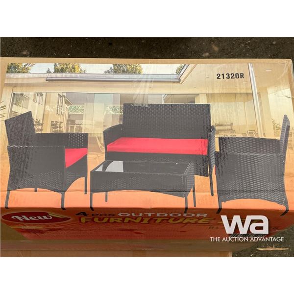 (4) PCS. OUTDOOR FURNITURE SET