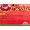 Image 3 : (4) PCS. OUTDOOR FURNITURE SET