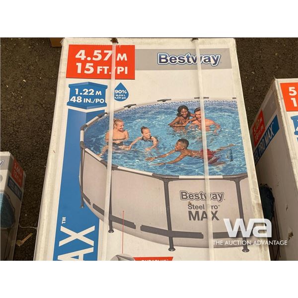15 FT. BESTWAY STEEL PRO MAX SWIMMING POOL