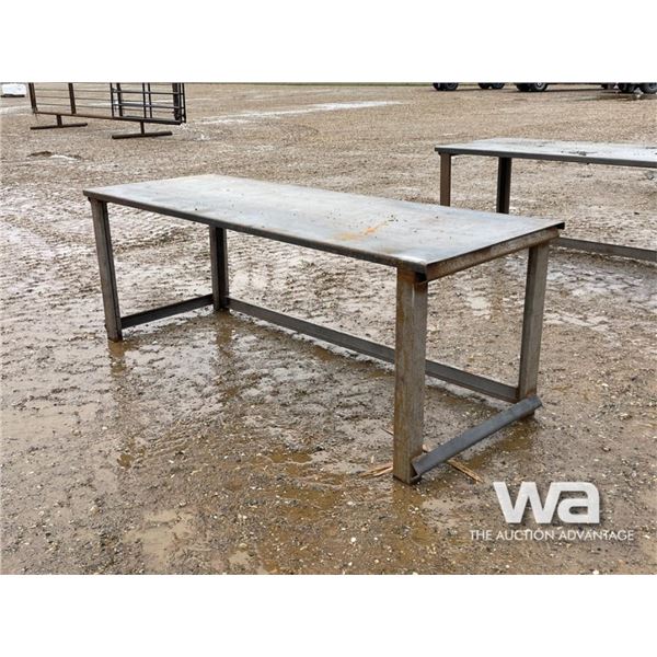 7.5 FT. HEAVY DUTY STEEL WORK TABLE