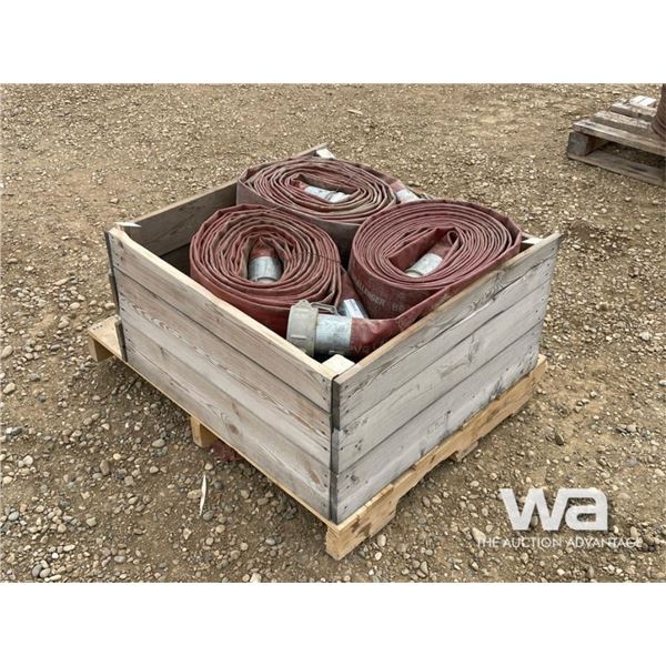 (9) ROLLS OF 50 FT., 3 IN. LAYFLAT HOSE
