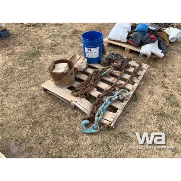 CHAINS, TAIL CHAINS, BOOMERS, SNATCH BLOCKS