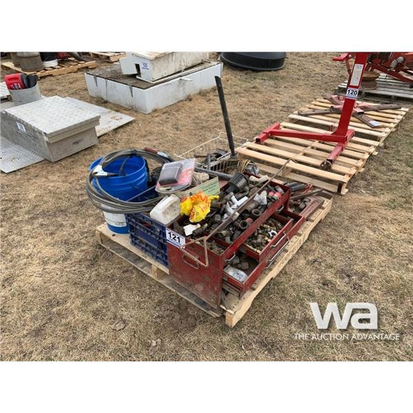 BOOSTER CABLES, FUEL PUMP, PIPE WRENCHES, TOOL BOX
