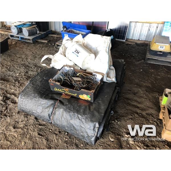 TARP, TIE DOWNS, MINI BULK BAG